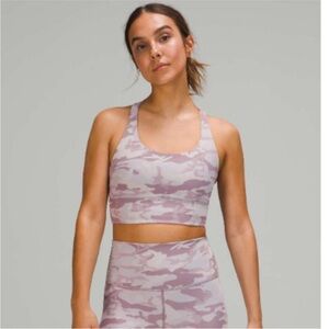 Lululemon Energy Bra Long Line Ribbed *Medium Support, B–D Cup Sz 14